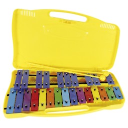 Carrillón cromático 25 notas colores con estuche. Percusión-xilófono para niños