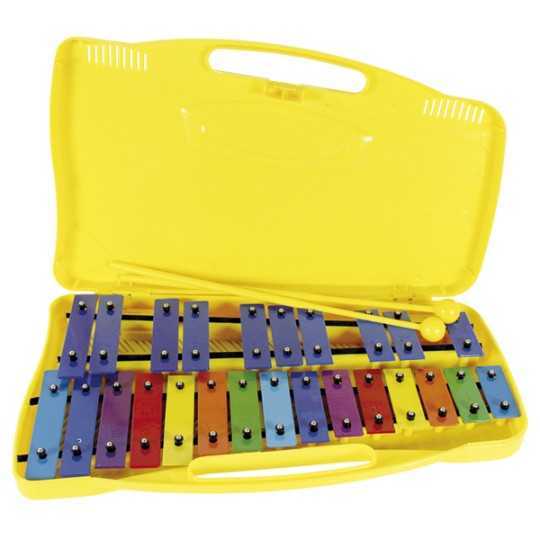 Carrillón cromático 25 notas colores con estuche. Percusión-xilófono para niños