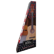 Pack guitarra clásica rocio natural 4/4 + funda + afinador + cejilla