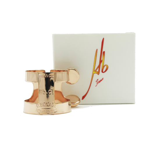 Clarinete ligature Bonade inverted rose gold gp