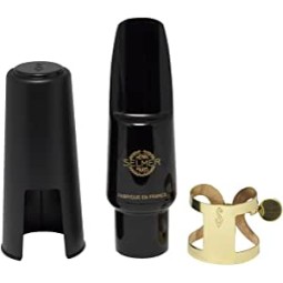 Mouthpiece clamp and alto saxophone mouthpiece Selmer prologue seles