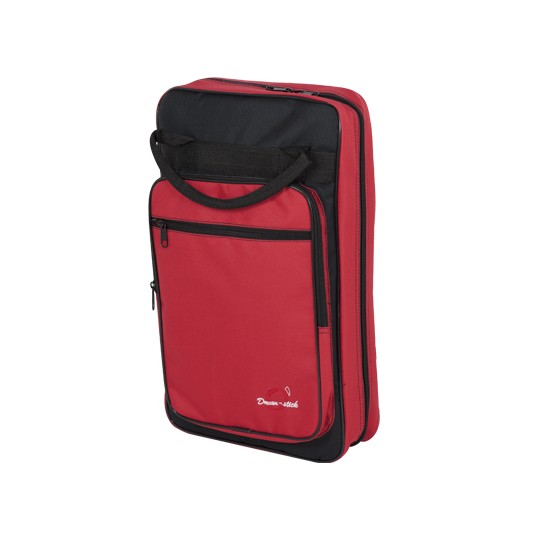 Baquetero funda baquetas bateria 8 compartimentos rojo