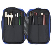 Baquetero funda baquetas bateria 8 compartimentos azul