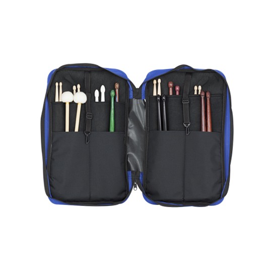 Baquetero funda baquetas bateria 8 compartimentos azul