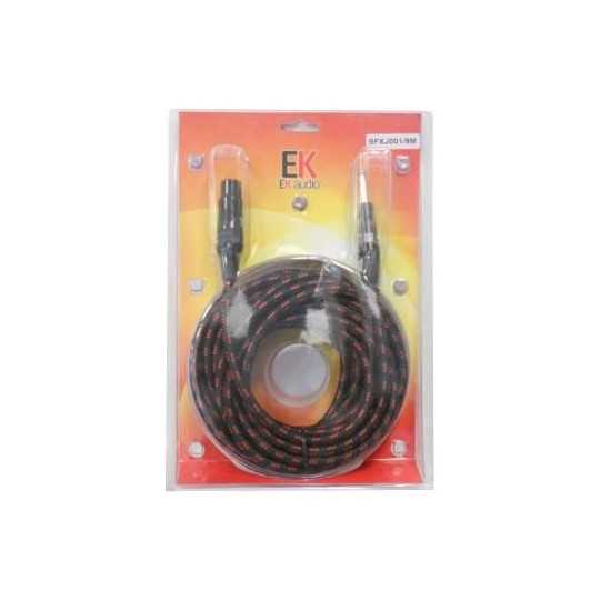 Cable jack/XLR female 9m braided fabric micro ek Cable jack/XLR female 9m braided fabric micro ek