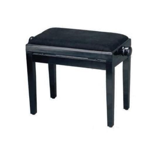 Banqueta piano/teclado regulable negro brillo