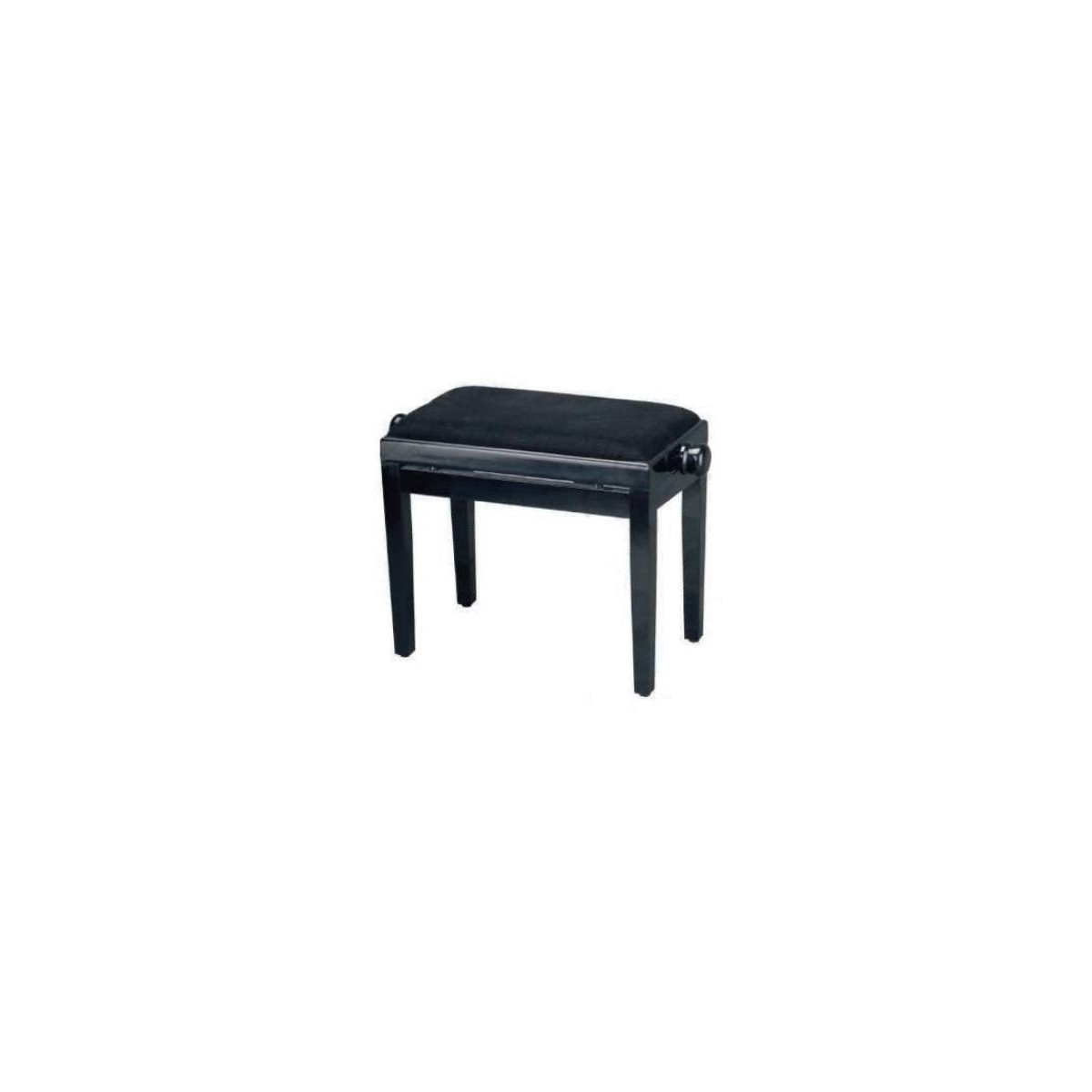 Banqueta piano/teclado regulable negro brillo