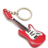 Electric guitar keychain in red (wood)