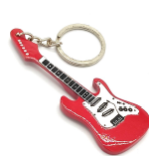 Llavero guitarra electrica color rojo (madera)