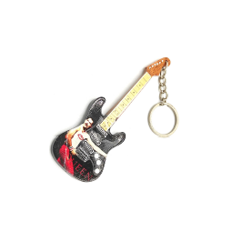 Llavero guitarra queen - tribute (negra - madera)