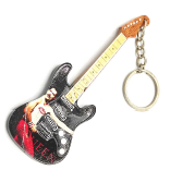 Queen guitar keychain - tribute (black - wood)
