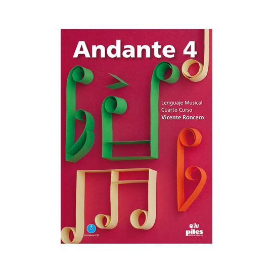 Andante lenguaje musical e. elementales 4 + cd - roncero, vicente