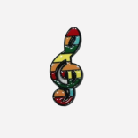 Multicolored treble clef