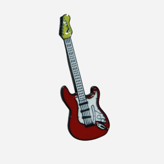 Pin música guitarra eléctrica roja