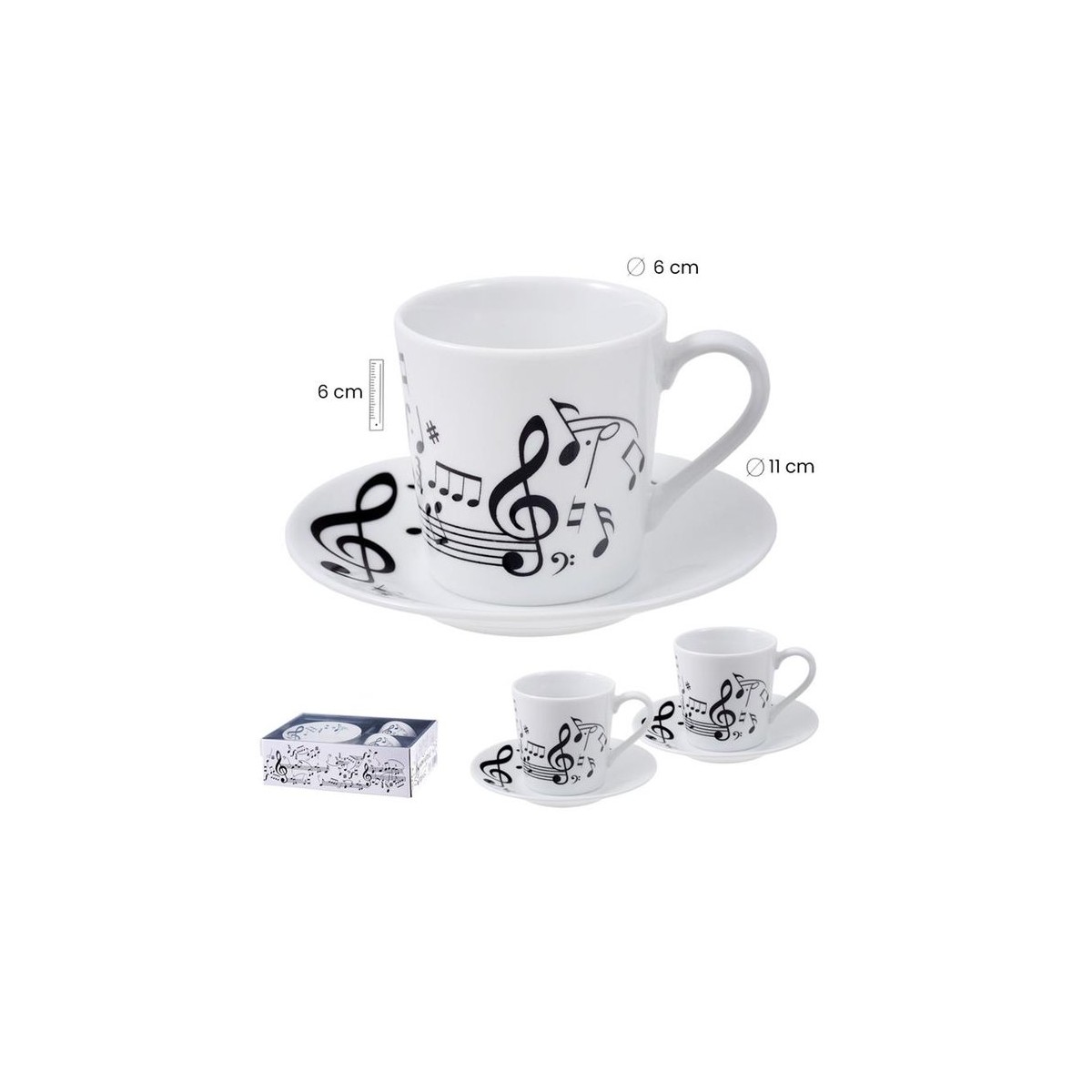 2tazas música con platos