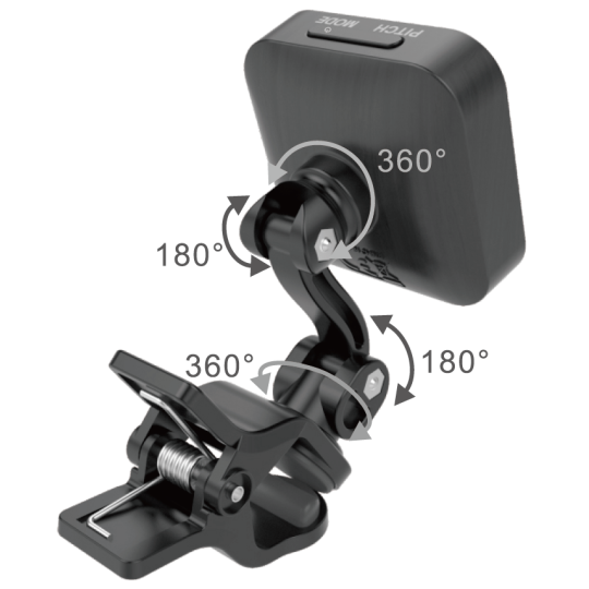 Tuner admires rechargeable clip