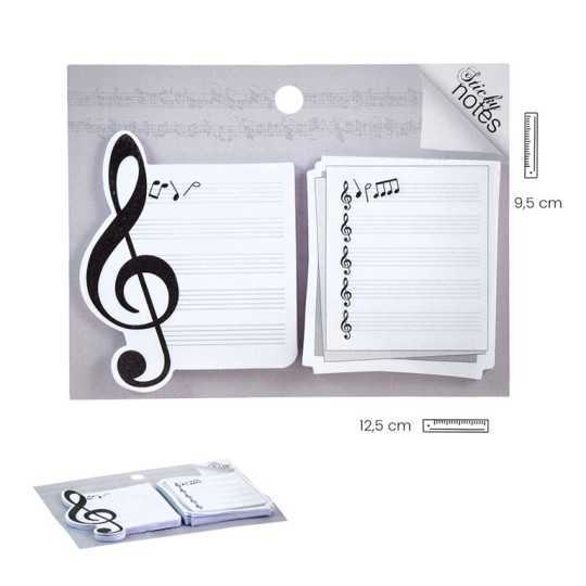 Musical staff post-it notes
