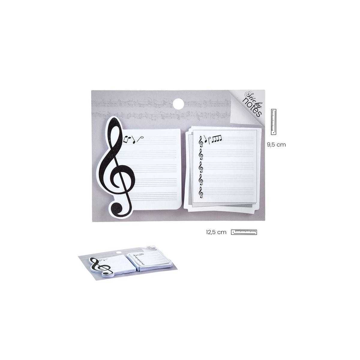 Musical staff post-it notes