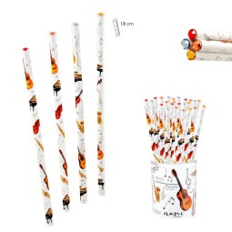 Pencil with colored stone instruments