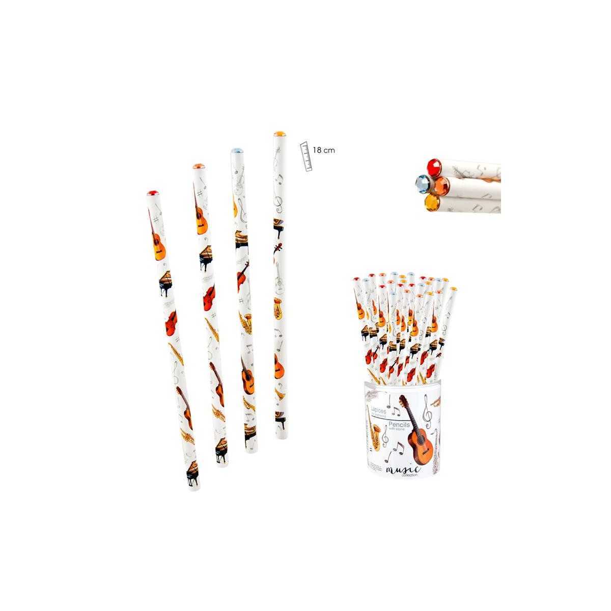 Pencil with colored stone instruments