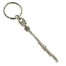 Flute silver keychain