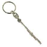 Flute silver keychain