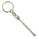 Silver clarinet keychain