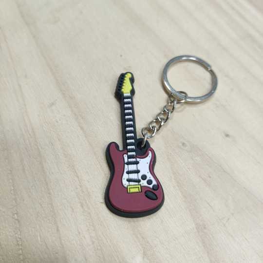 Flexible guitar keychain