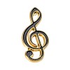 Black treble clef pin