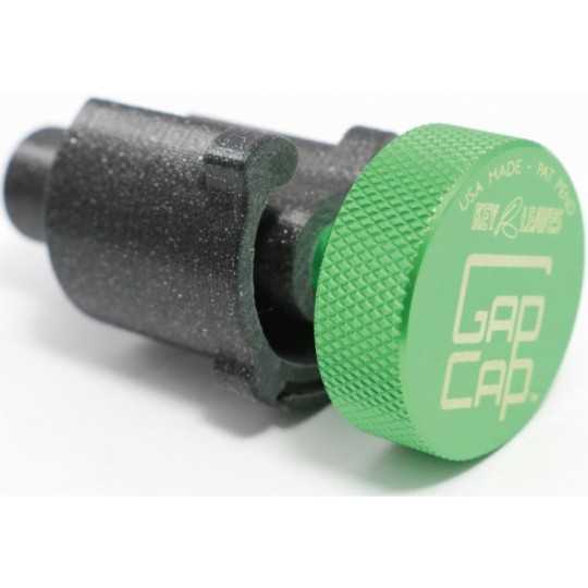 GapCap plug for alto saxophone key leaves