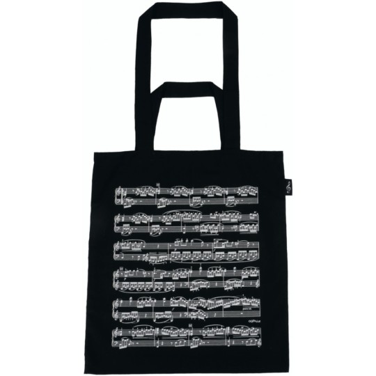 Bolsa música partitura negra