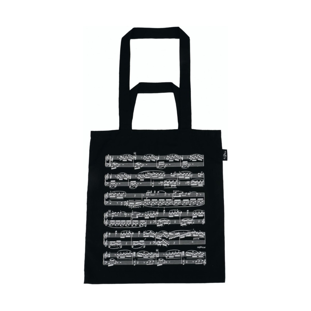 Bolsa música partitura negra