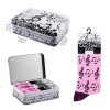 Pink music notes socks