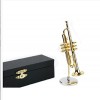 Miniature trumpet with stand and case