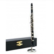 Miniatura clarinete con soporte y estuche