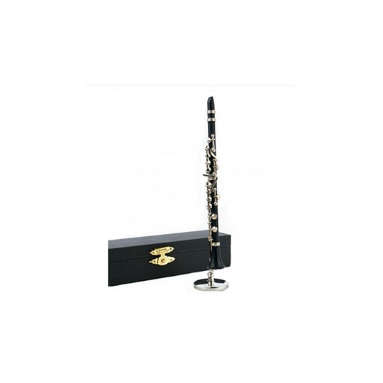 Miniatura clarinete con soporte y estuche