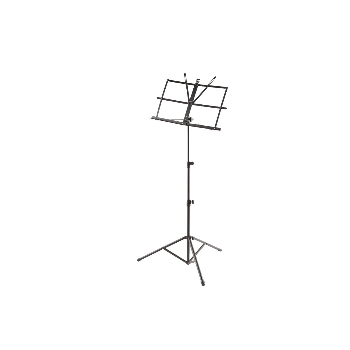 Folding music stand in black with case