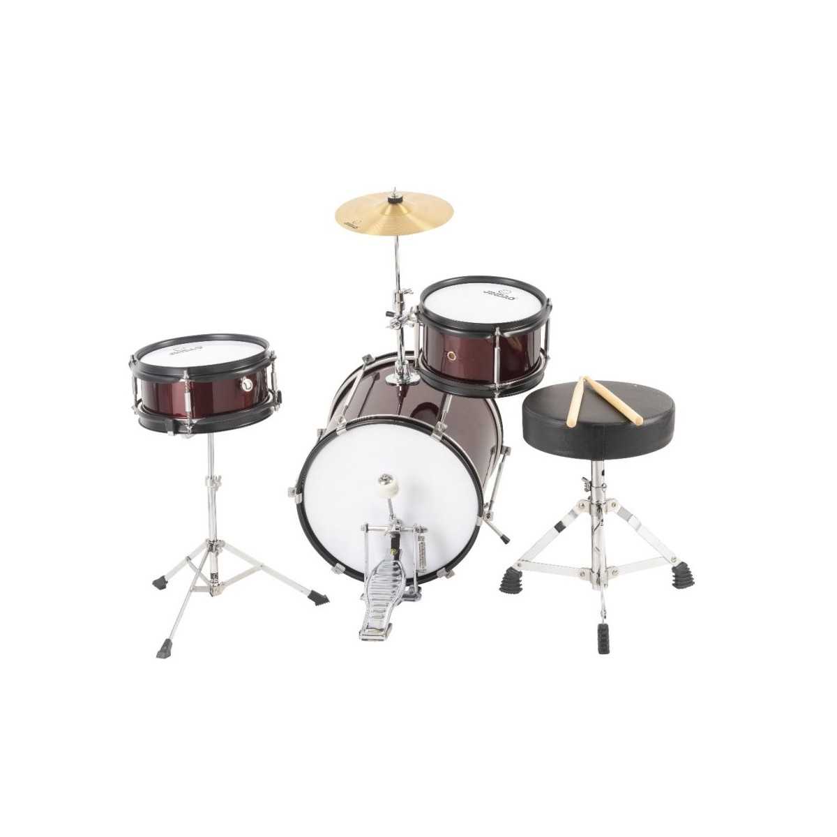 Red Jinbao children's drum set.