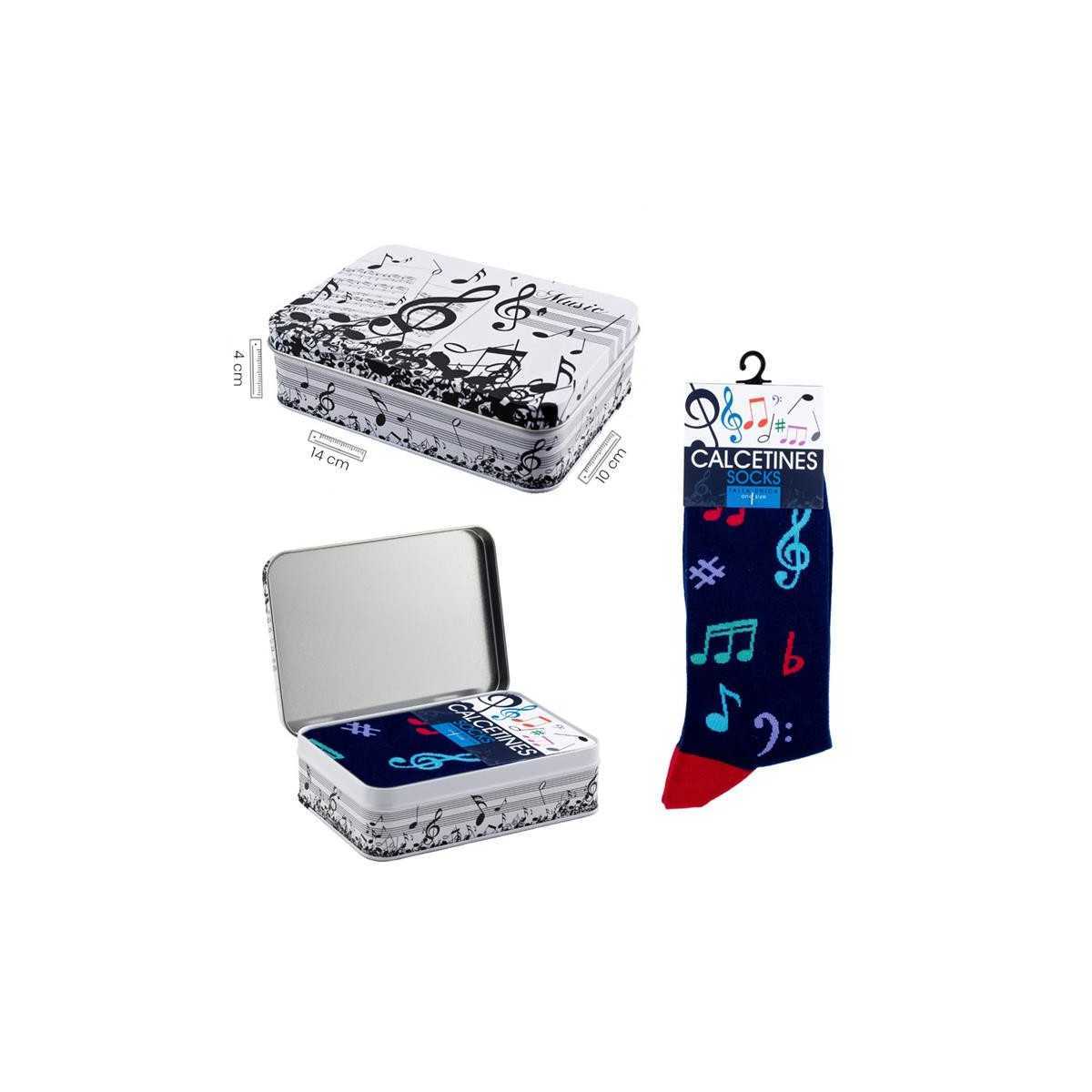 Multicolored music note socks