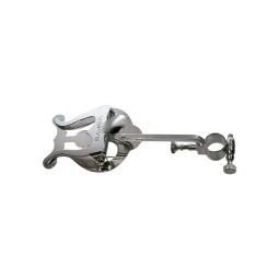 Atril trompeta curvado, corto, con soporte super