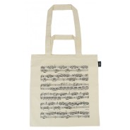 Bolsa música partitura beige