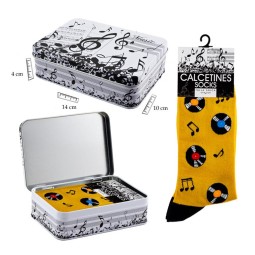 Mustard music disco socks