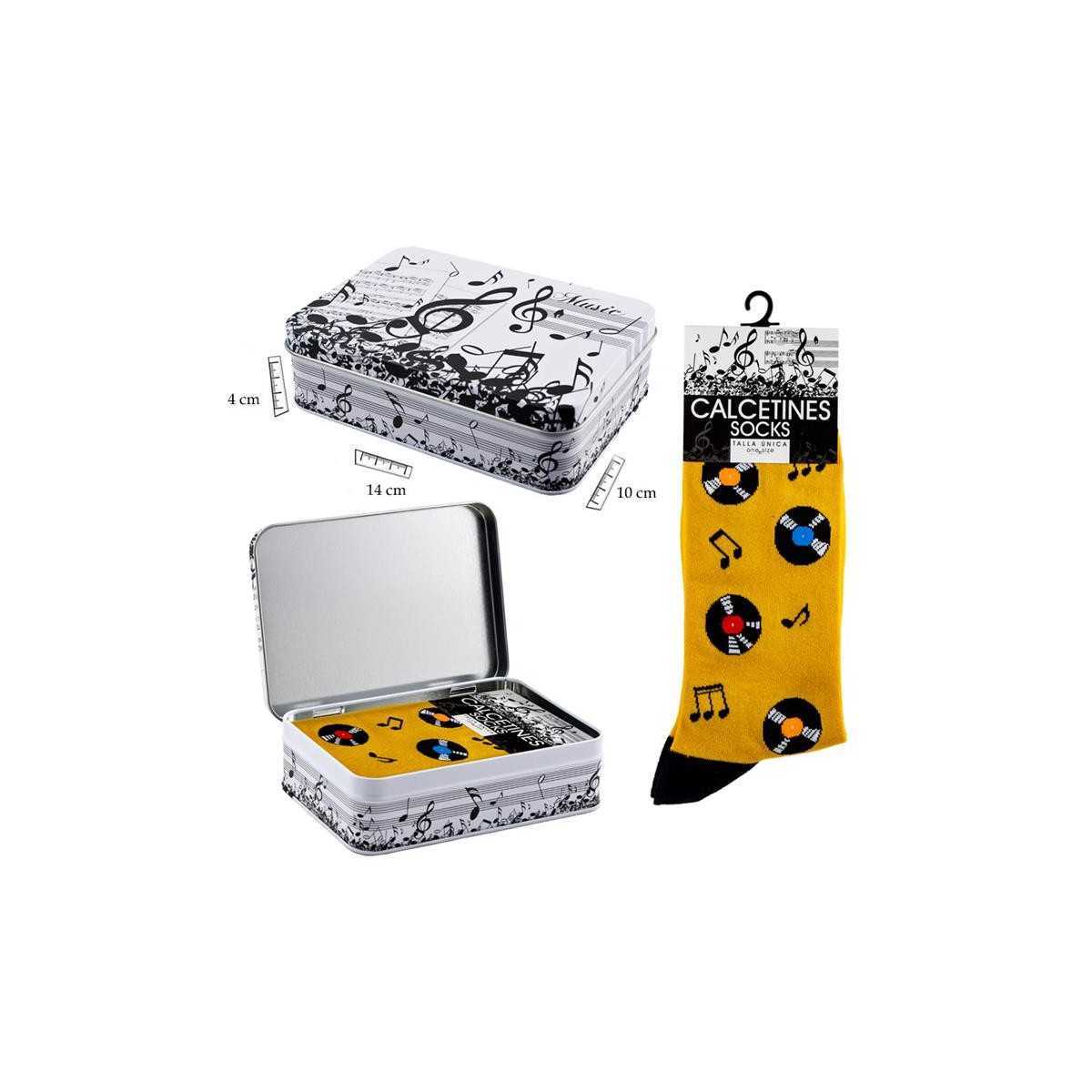 Mustard music disco socks