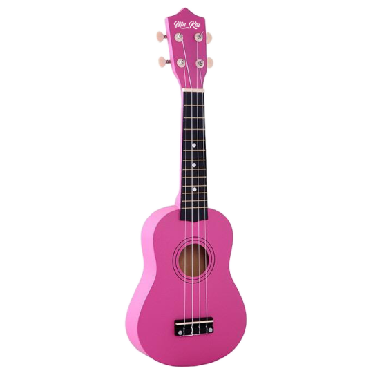 Ukelele soprano rosa fucsia ma kai + funda, púa y cuerda recambio