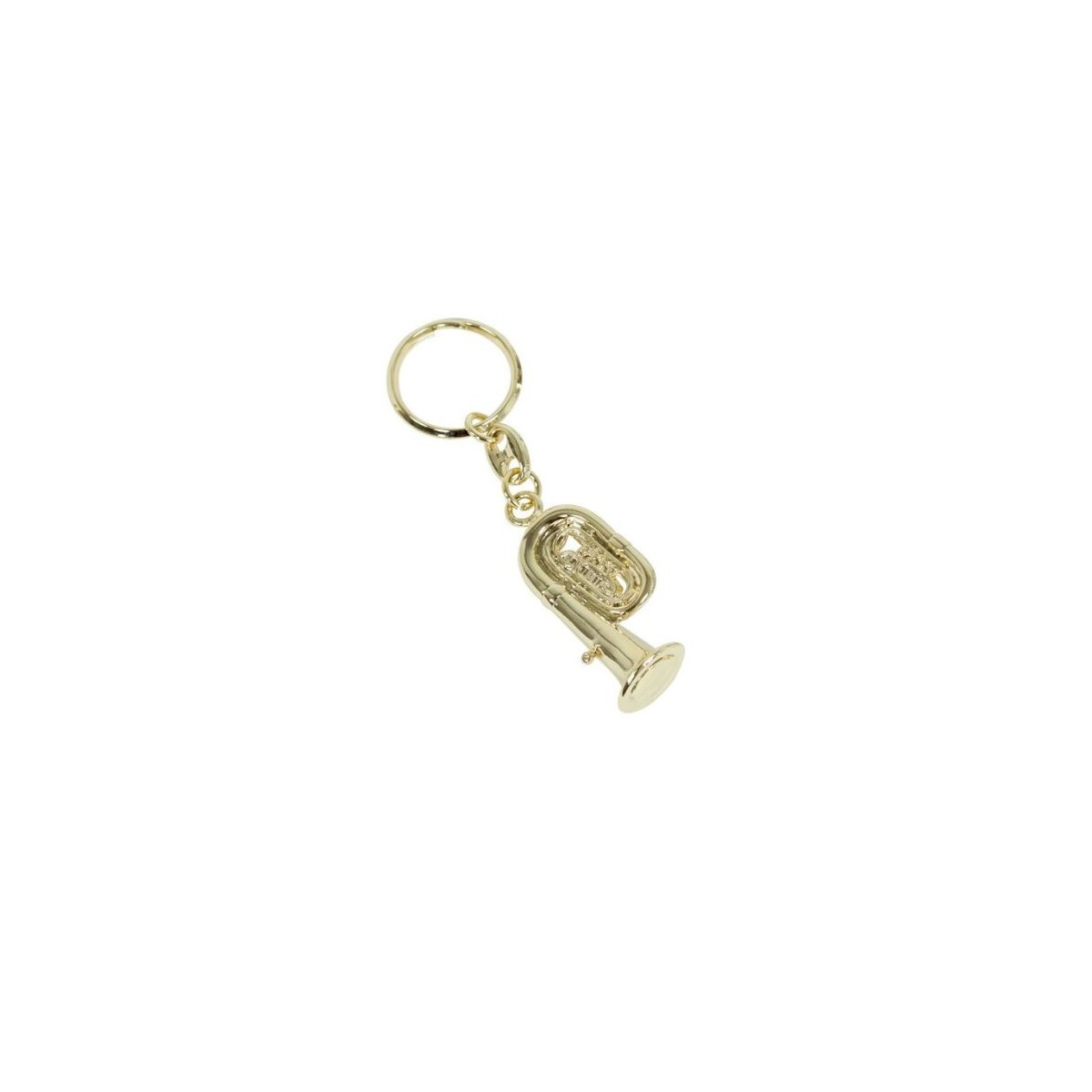 Gold tuba keychain