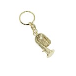 Gold tuba keychain