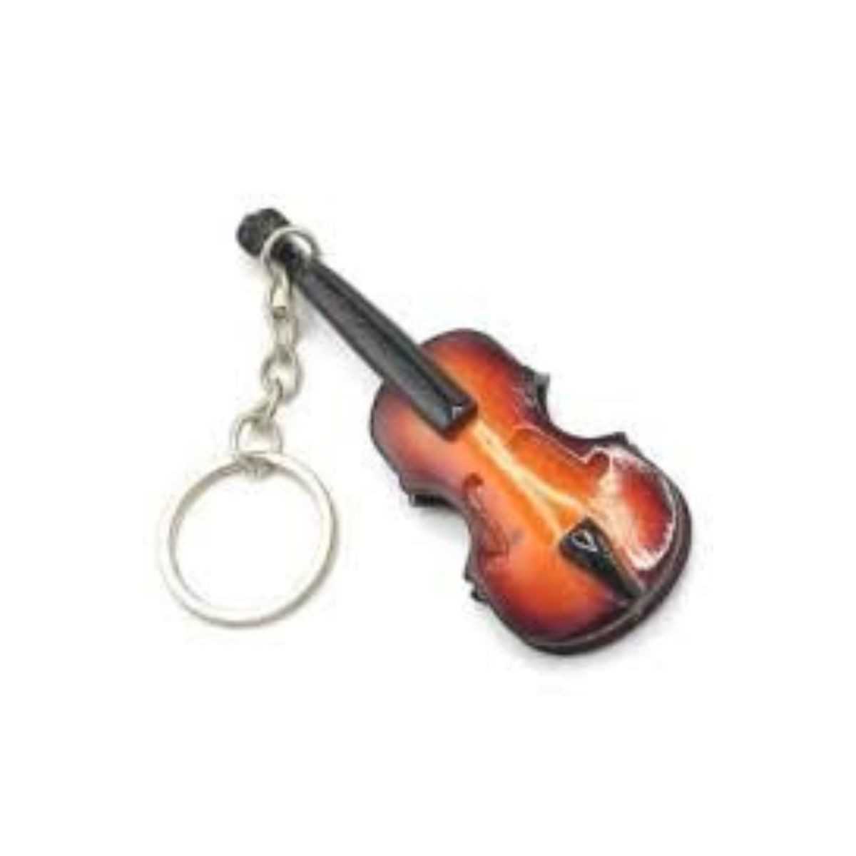 3D wooden cello keychain
