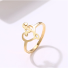 Anillo solfa 10 acero inoxidable dorado