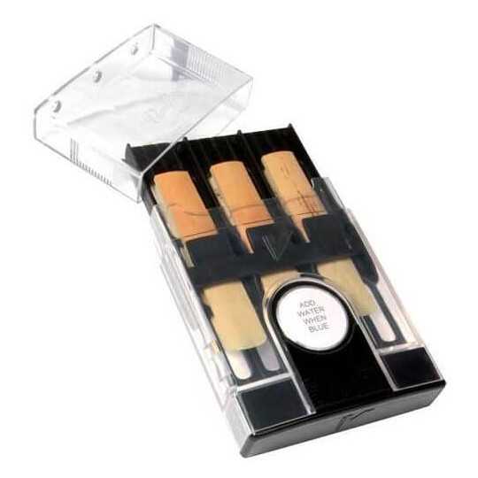 Hygrometric reed case for 6 tenor/baritone saxophone/bass clarinet reeds Vandoren
