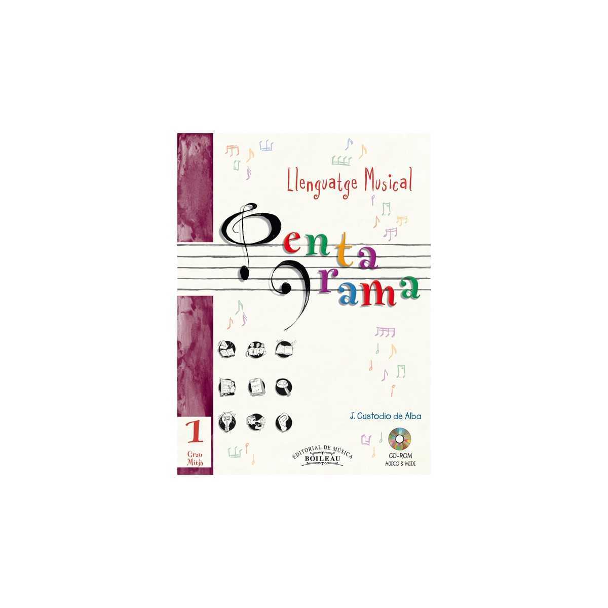 STAVE MUSICAL LANGUAGE MEDIUM DEGREE 1 + CD (VALENCIAN) - CUSTODIO DE ALBA, JOSEP